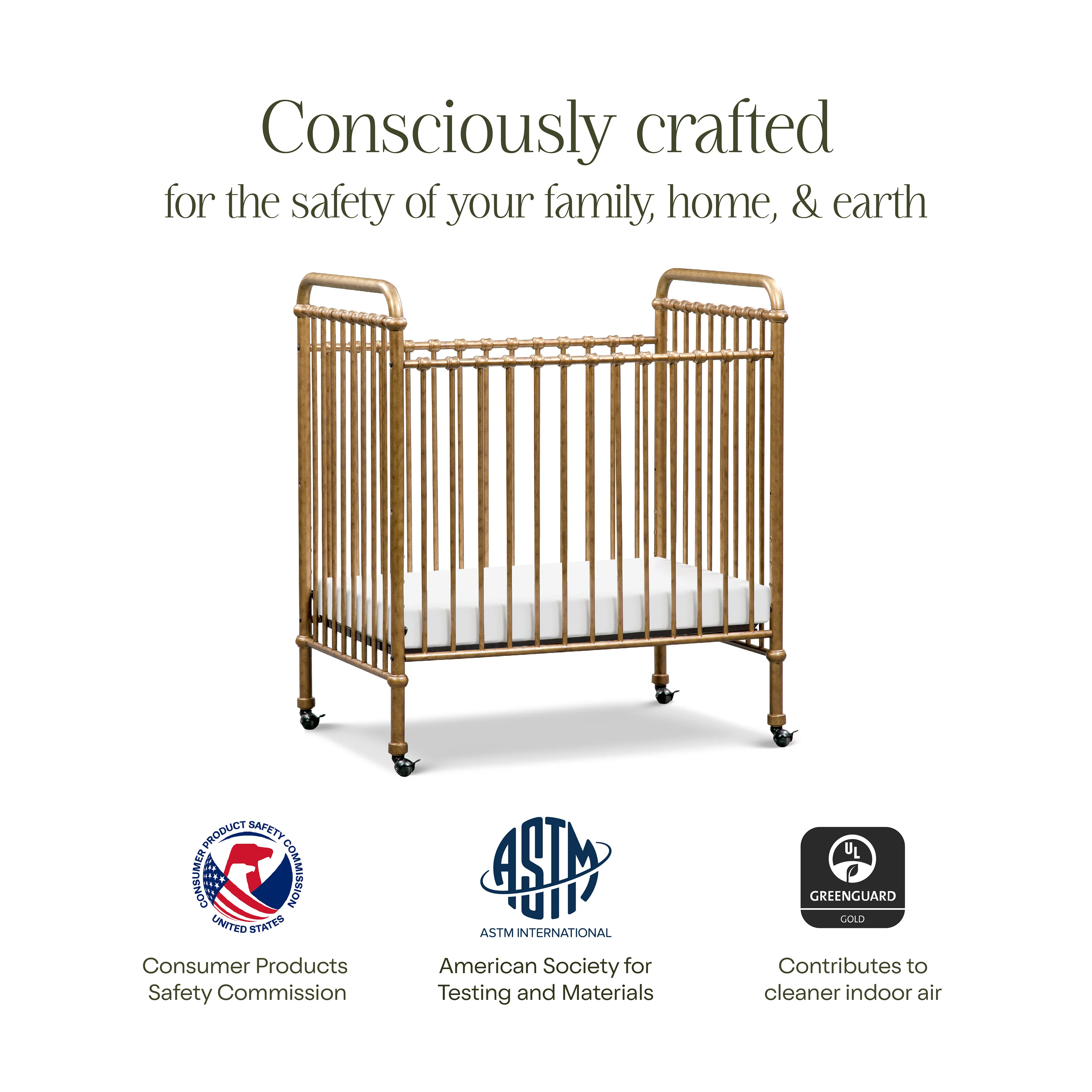 Abigail 3-in-1 Convertible Mini Crib - Image 10