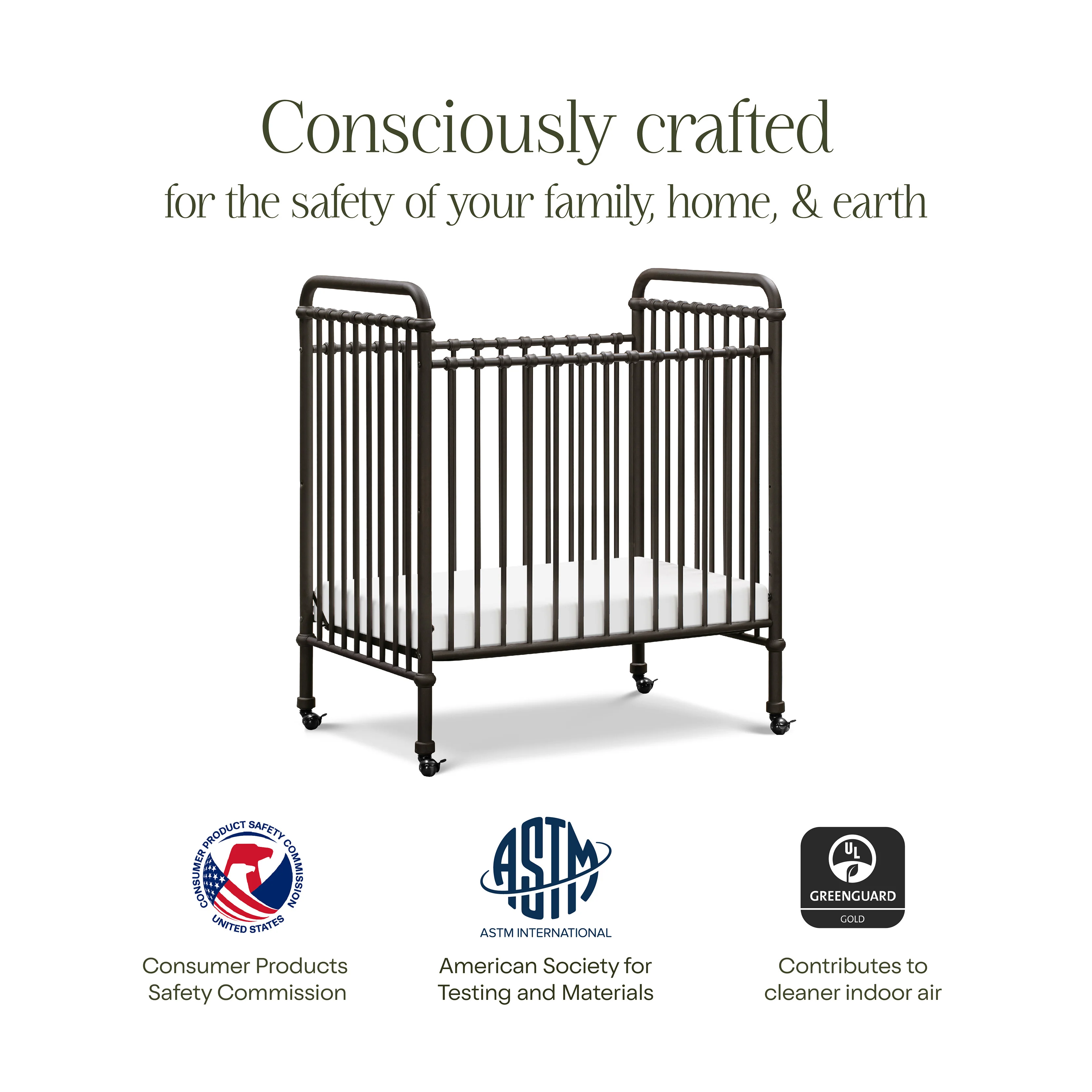 Abigail 3-in-1 Convertible Mini Crib - Image 23