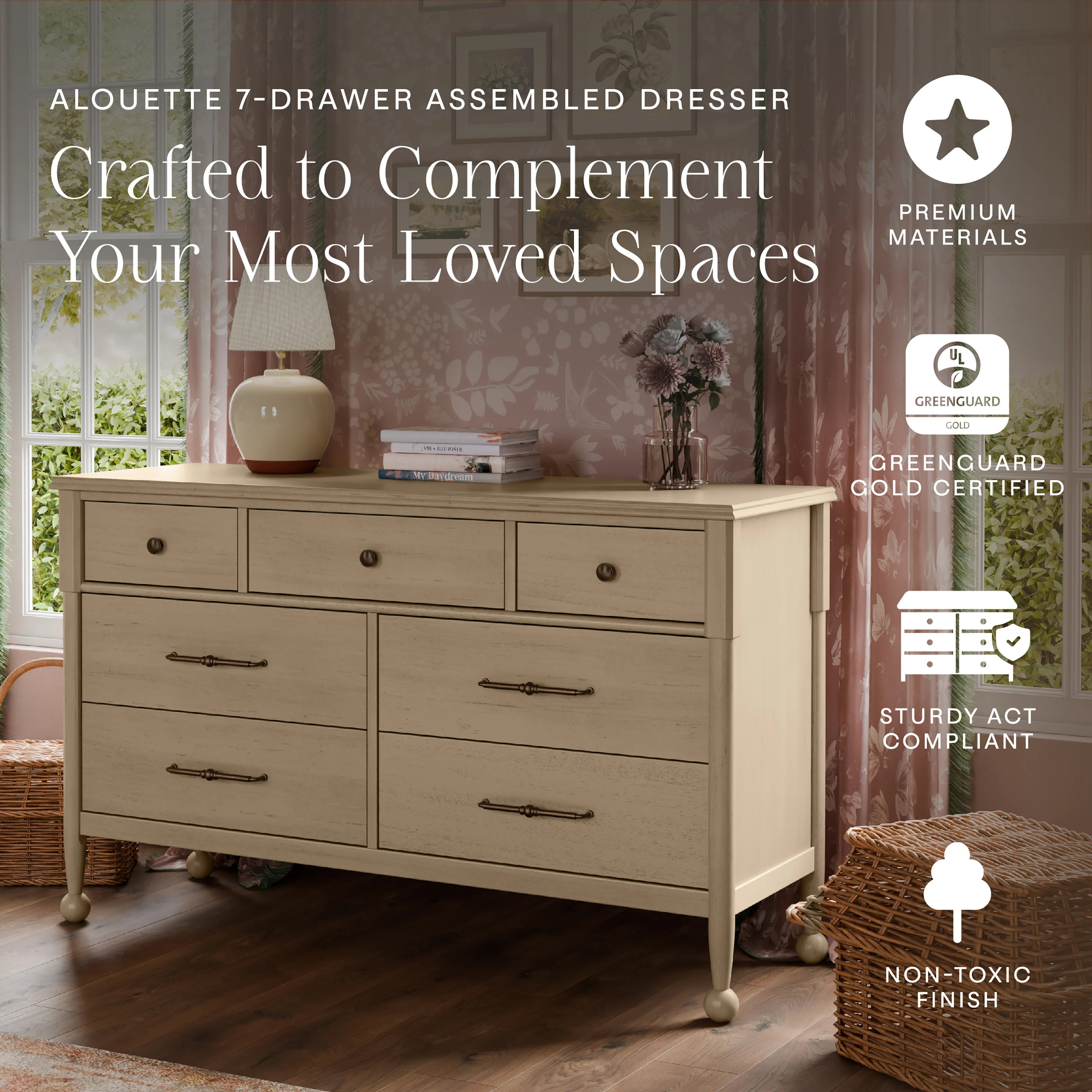 Alouette 7-Drawer Assembled Dresser - Image 19