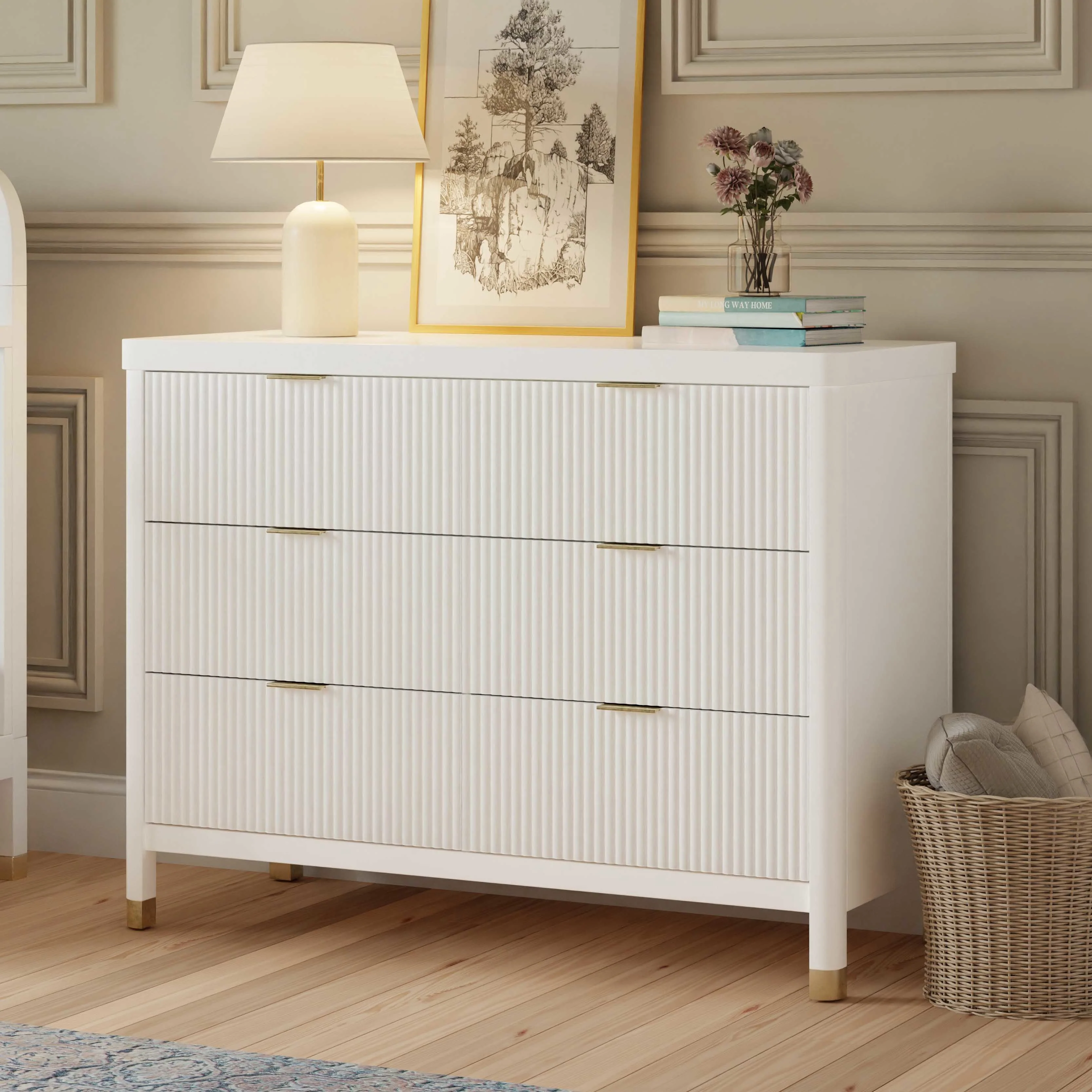 Brimsley Tambour 6-Drawer Assembled Dresser - Image 3