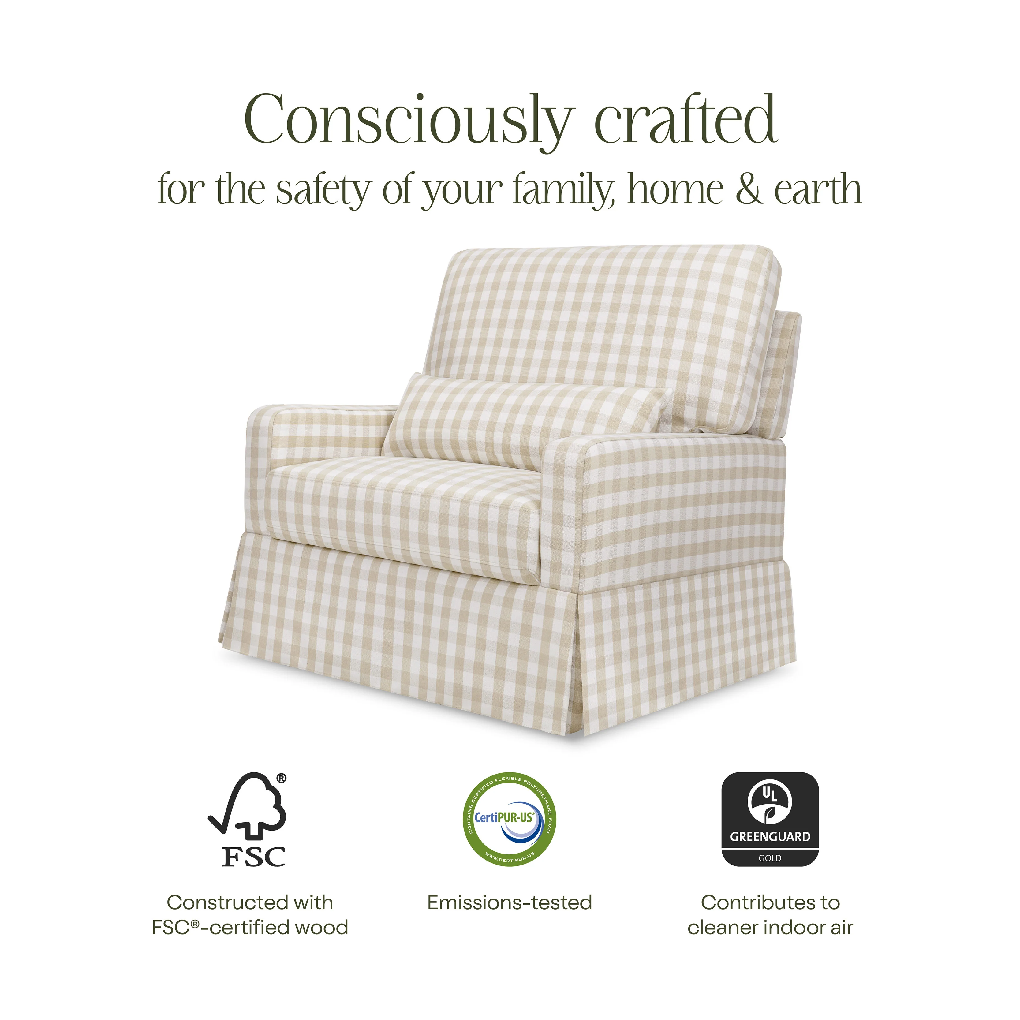 Crawford Pillowback Chair and a Half Comfort Swivel Glider - Image 4