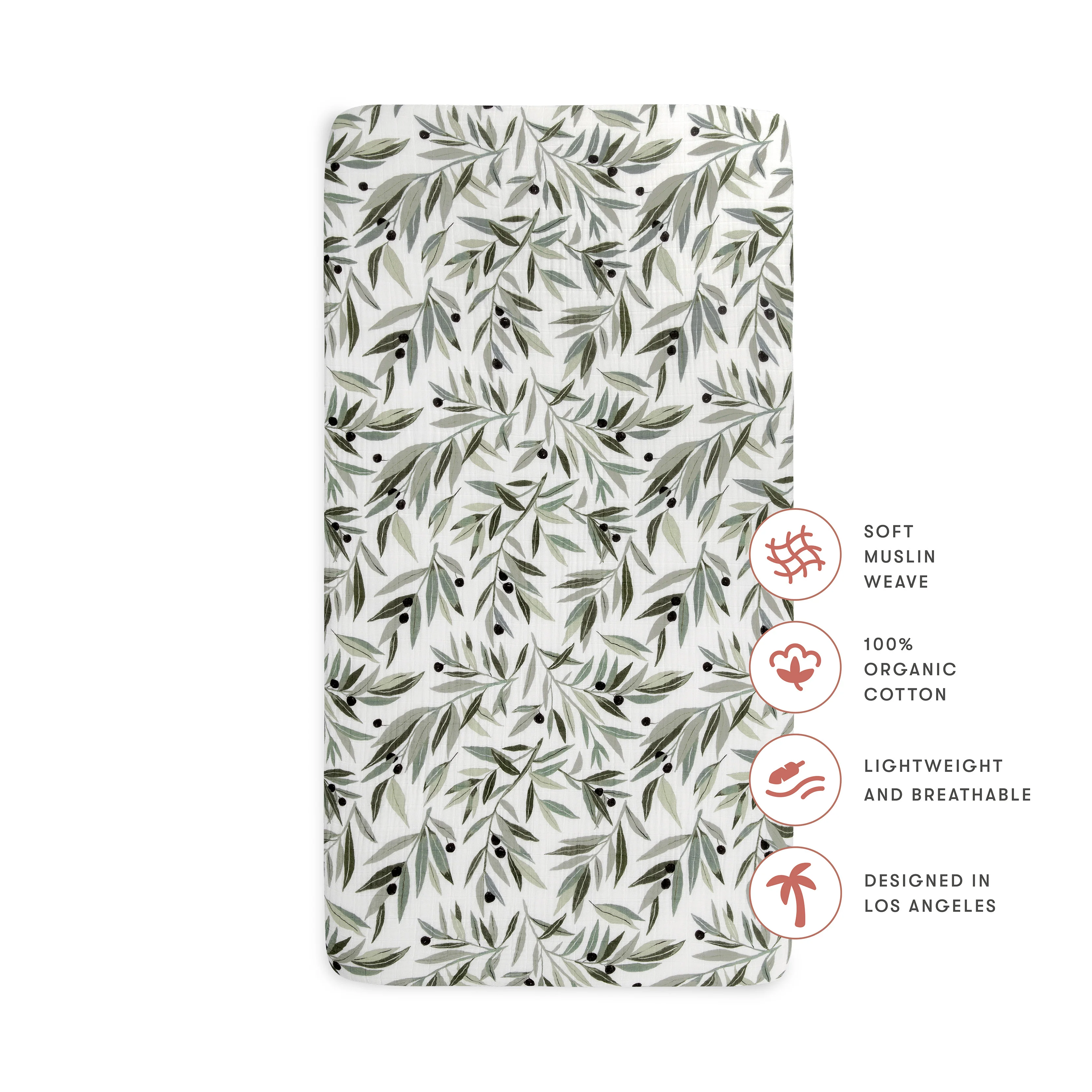 Crib Sheet in GOTS Certified Organic Muslin Cotton - Image 4