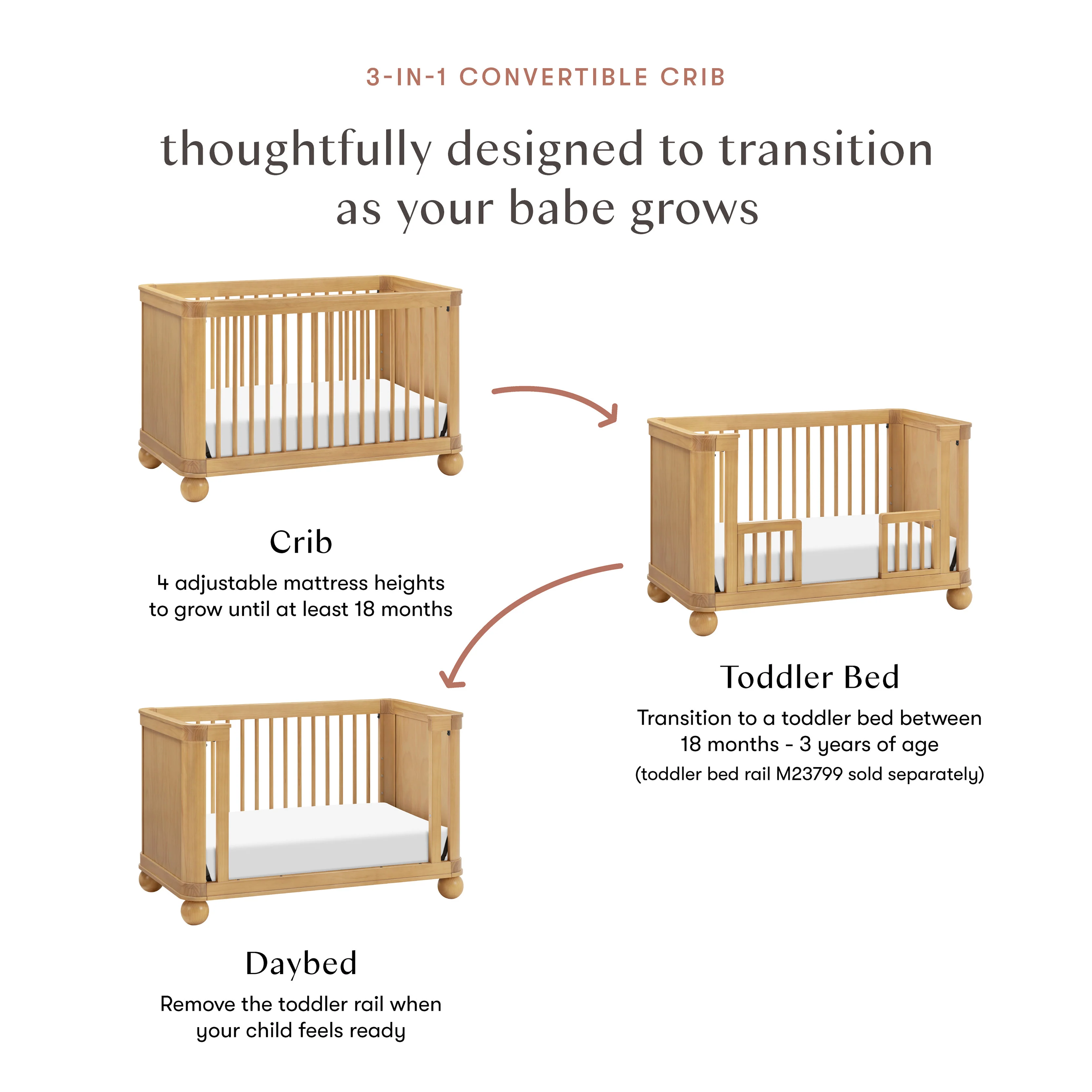 Crosby 3-in-1 Convertible Crib - Image 5