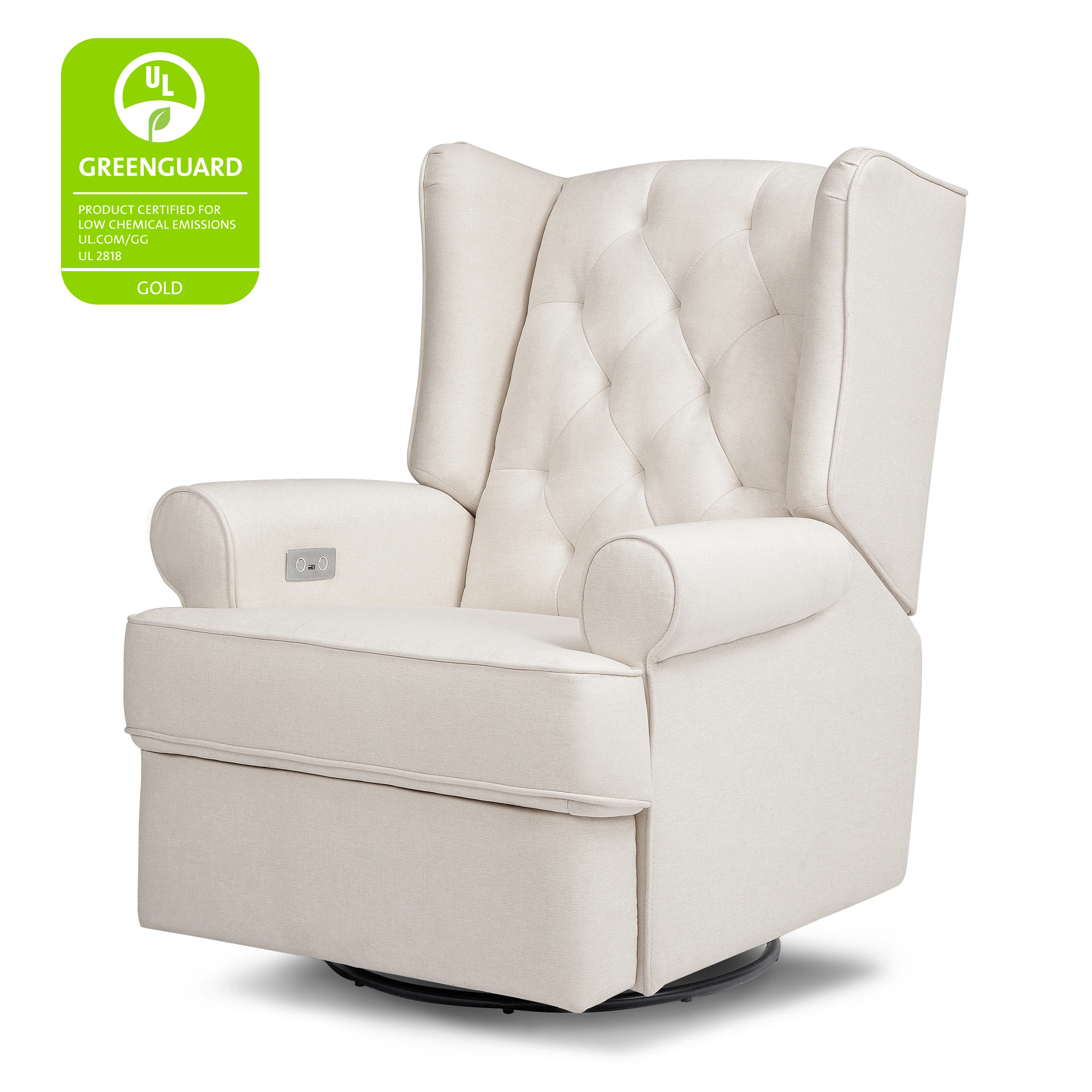 Harbour Electronic Recliner and Swivel Glider in Eco-Performance Fabric with USB port | Water Repellent & Stain Resistant - Image 5