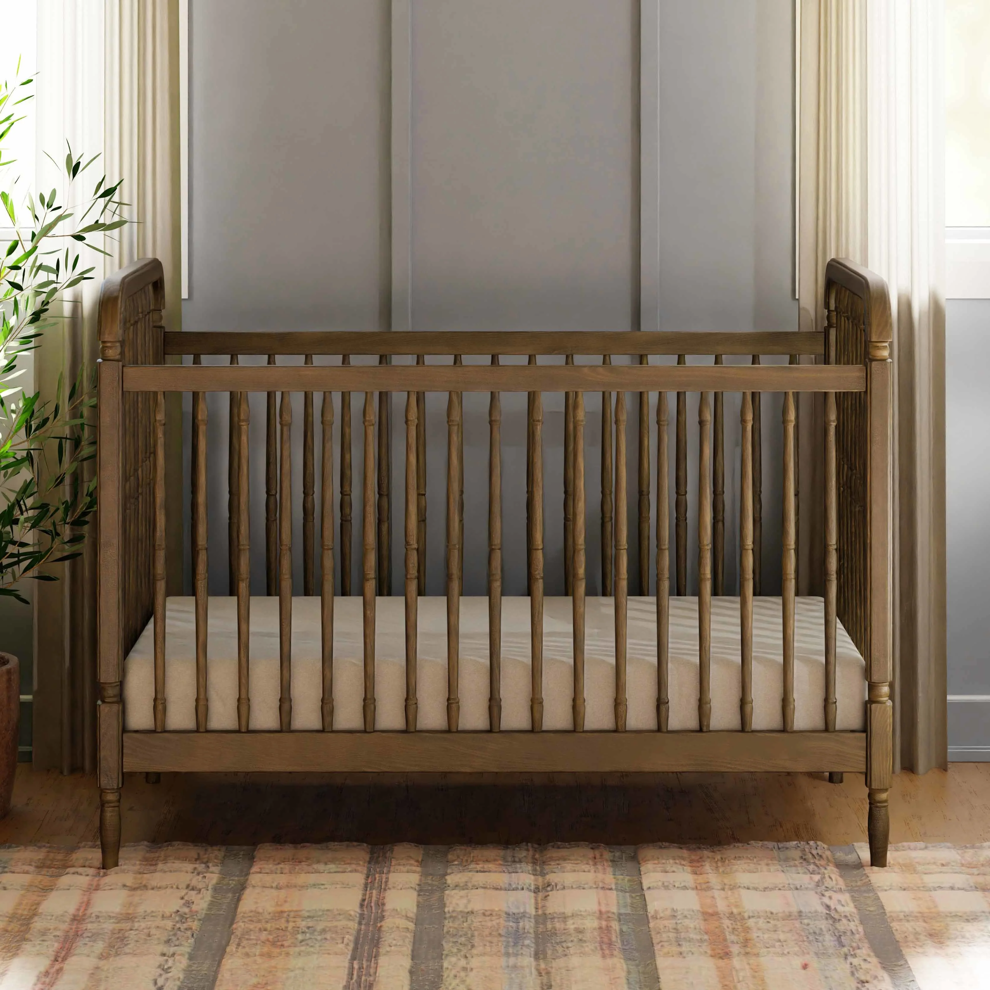 Liberty 3-in-1 Convertible Spindle Crib with Toddler Bed Conversion Kit - Image 110