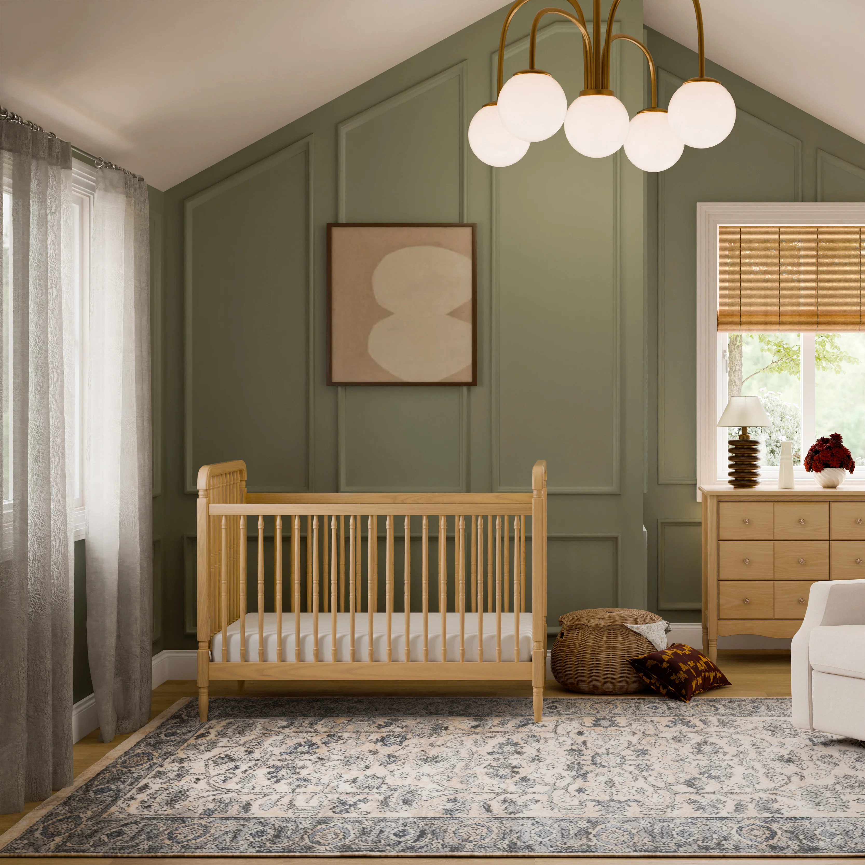 Liberty 3-in-1 Convertible Spindle Crib with Toddler Bed Conversion Kit - Image 38
