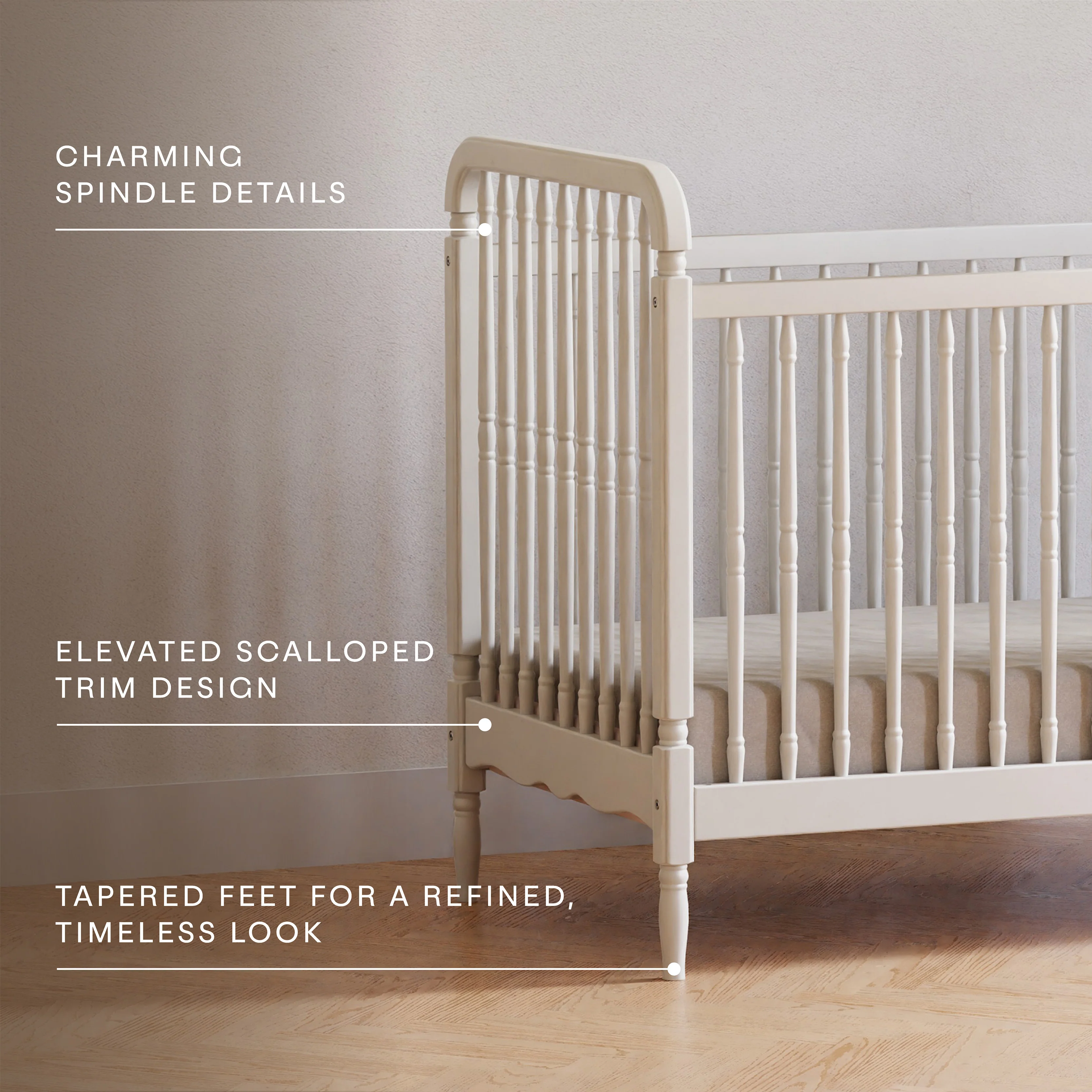 Liberty 3-in-1 Convertible Spindle Crib with Toddler Bed Conversion Kit - Image 4