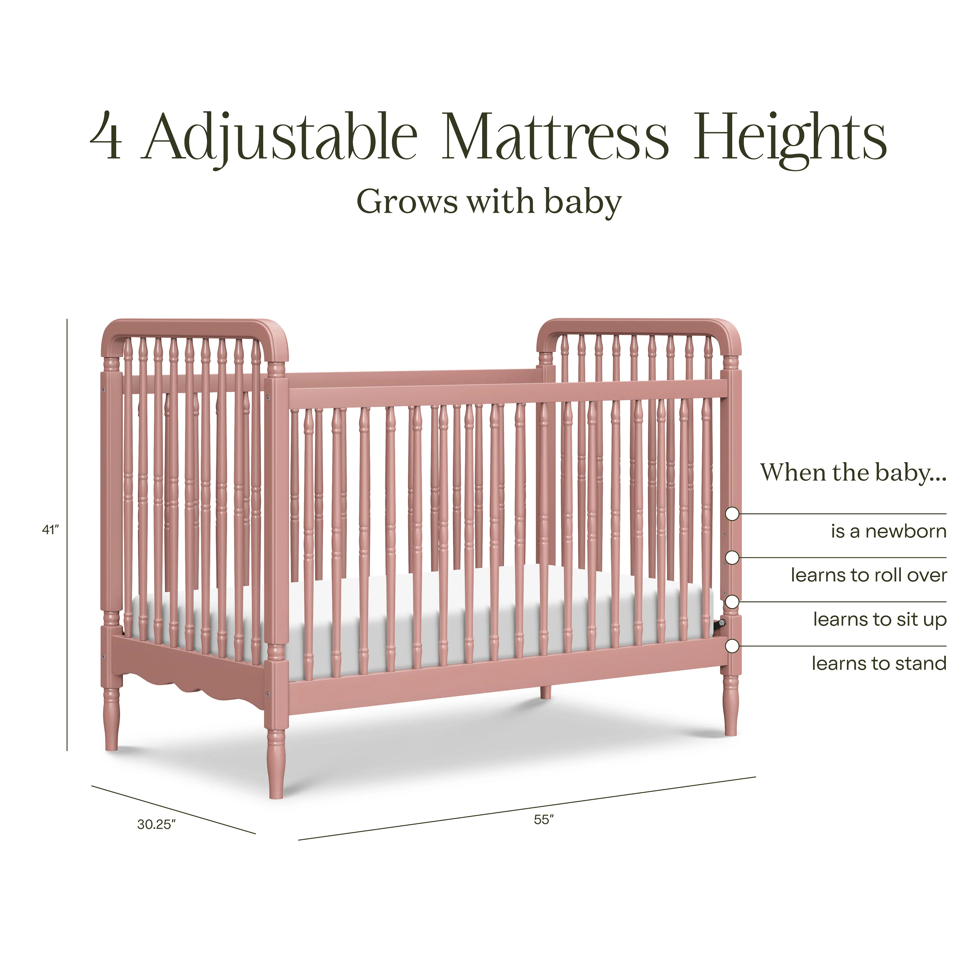 Liberty 3-in-1 Convertible Spindle Crib with Toddler Bed Conversion Kit - Image 81