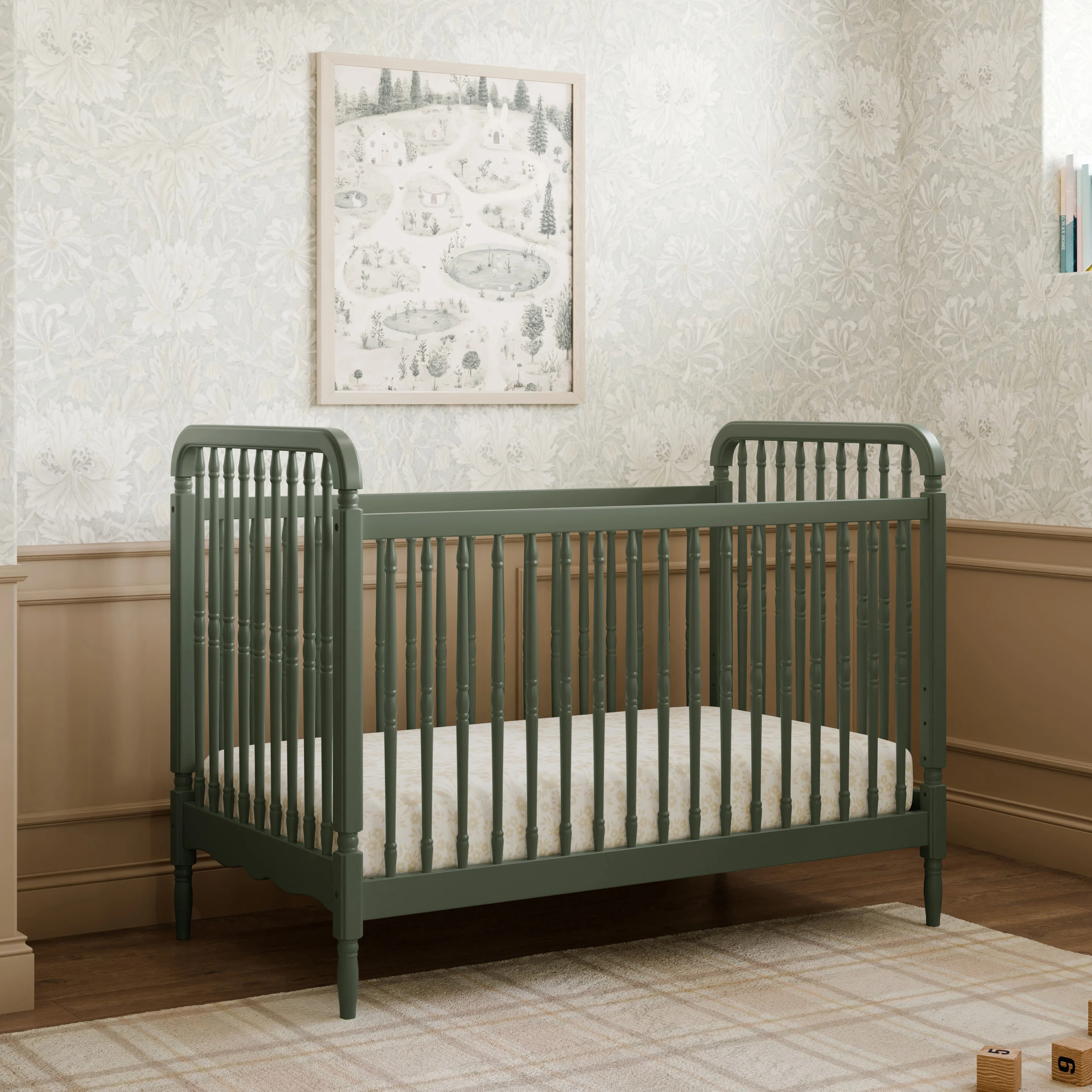 Liberty 3-in-1 Convertible Spindle Crib with Toddler Bed Conversion Kit - Image 92