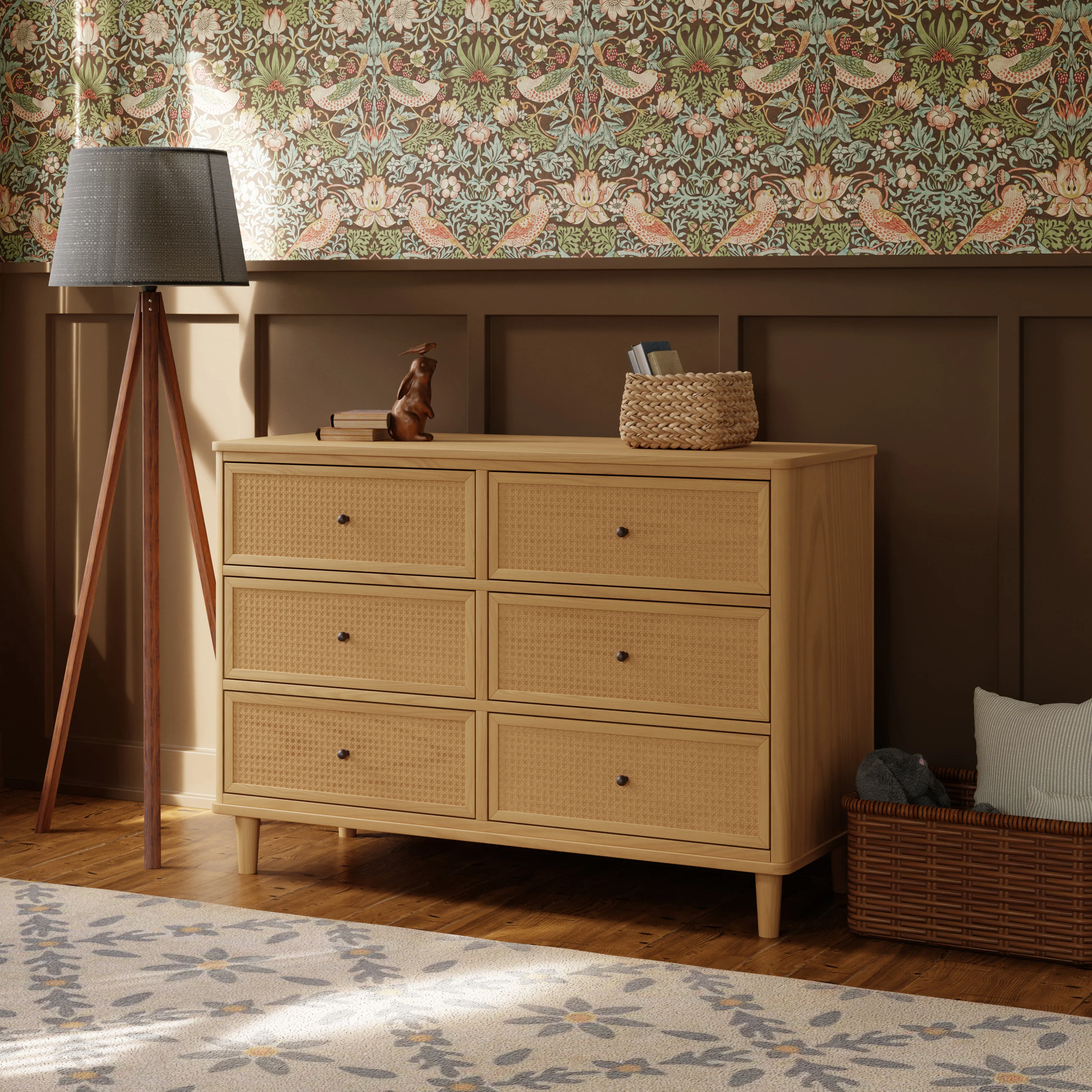 Marin with Cane 6 Drawer Assembled Dresser - Image 3