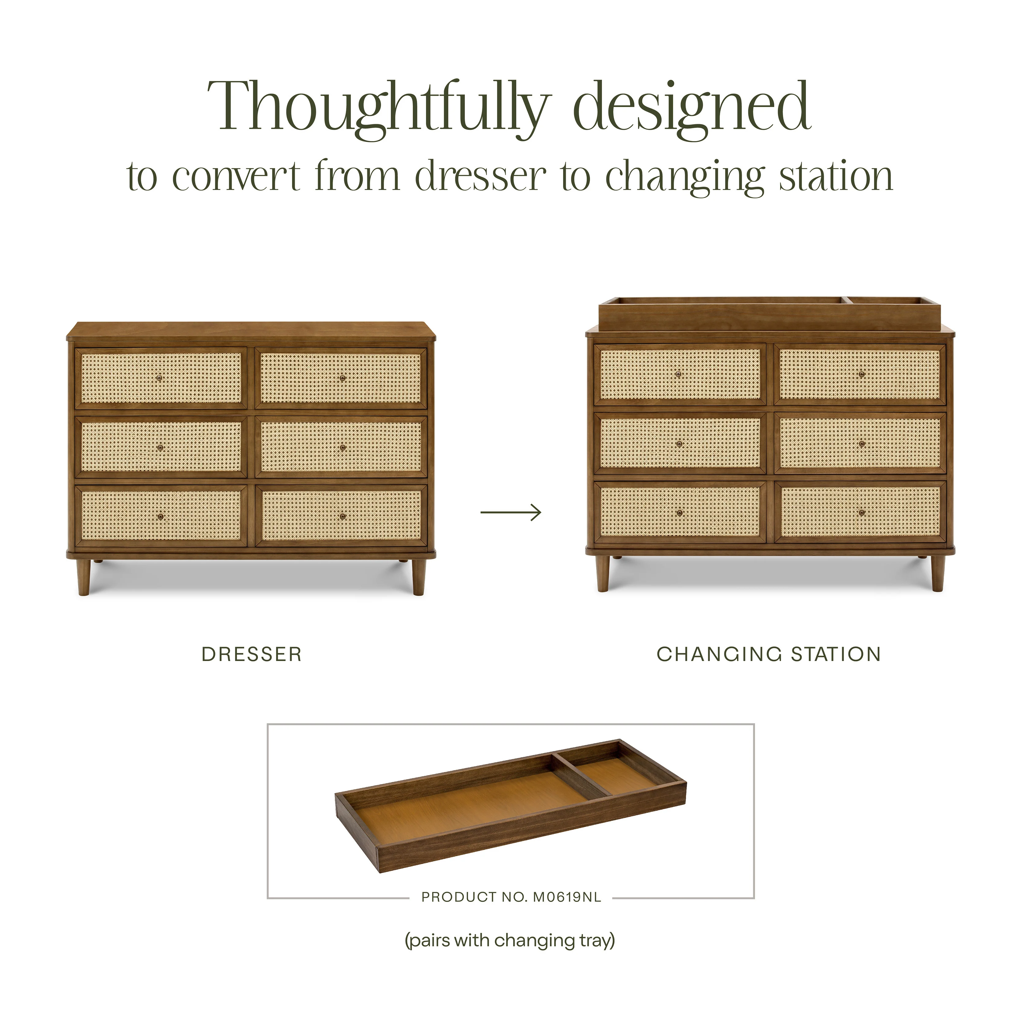 Marin with Cane 6 Drawer Assembled Dresser - Image 36