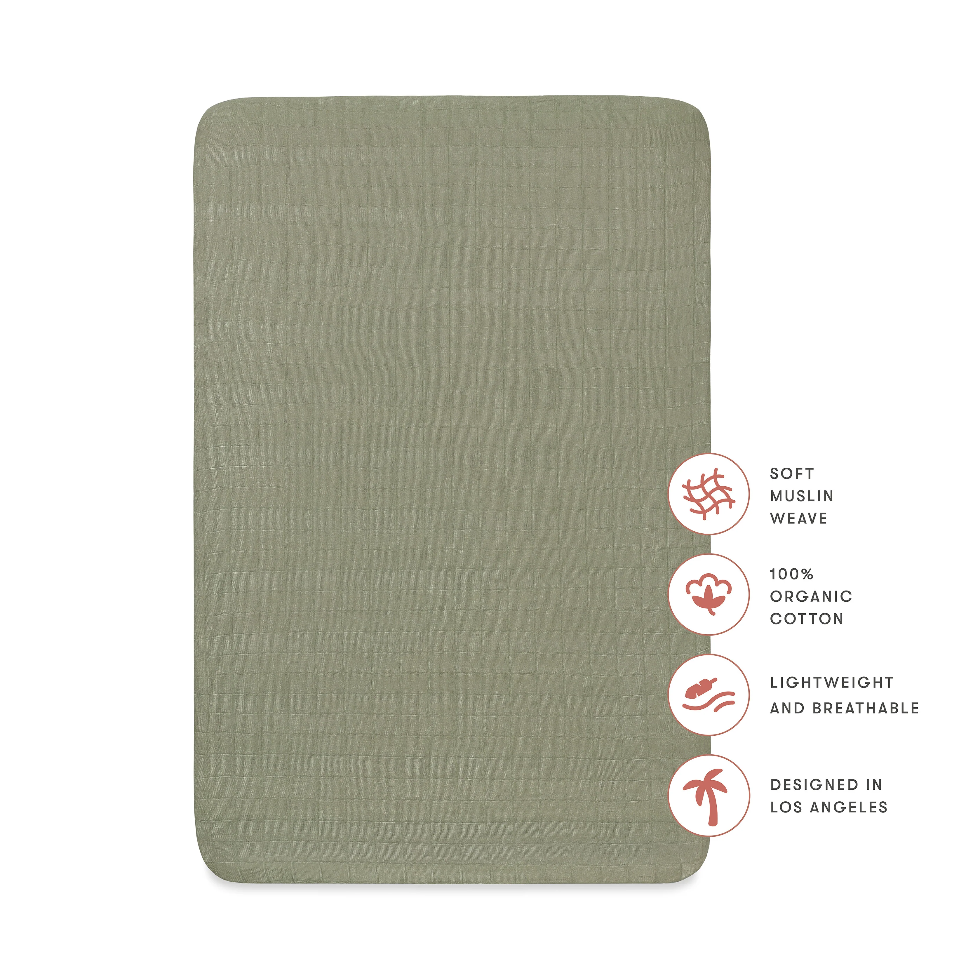 Mini Crib Sheet in GOTS Certified Organic Muslin Cotton - Image 33