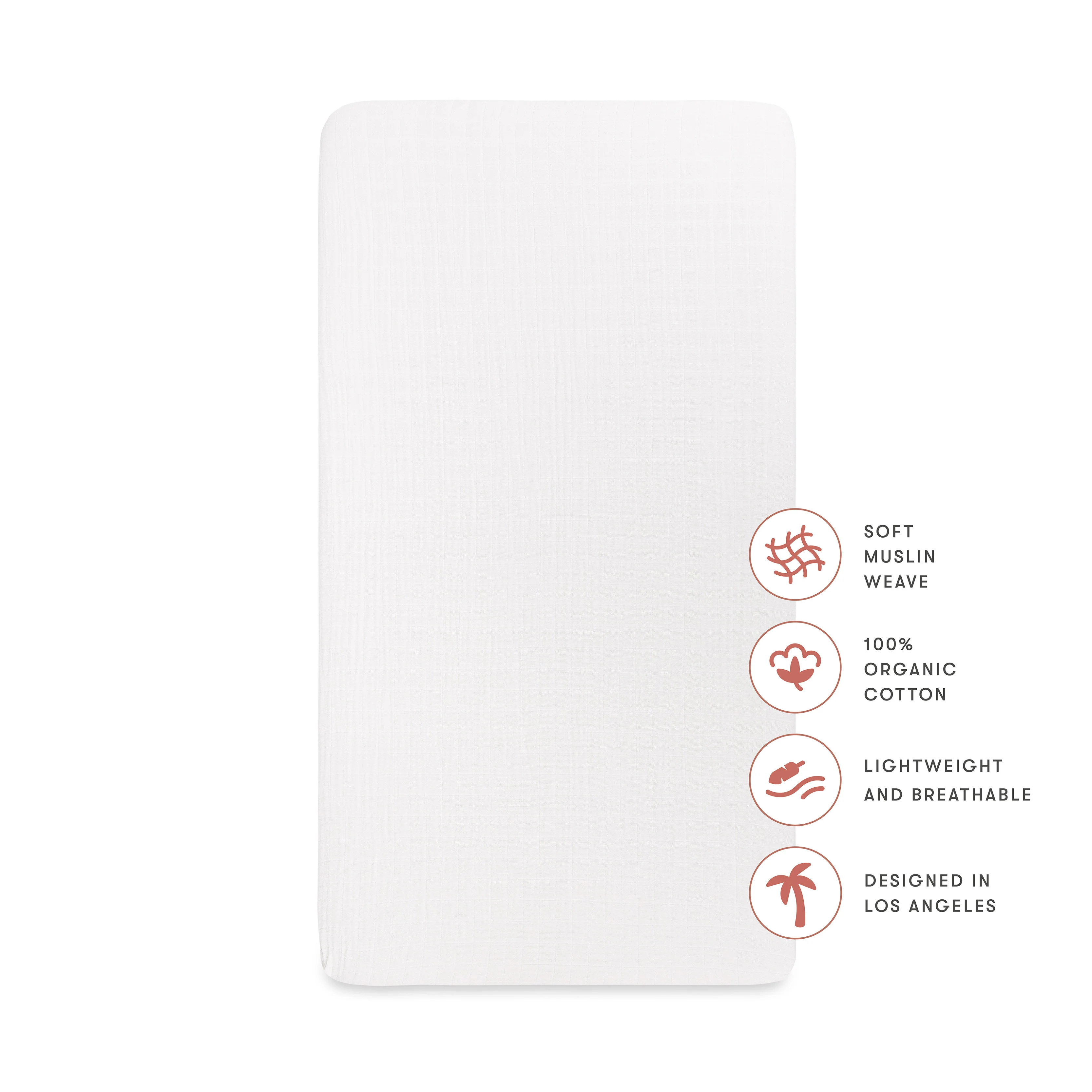 Mini Crib Sheet in GOTS Certified Organic Muslin Cotton - Image 48