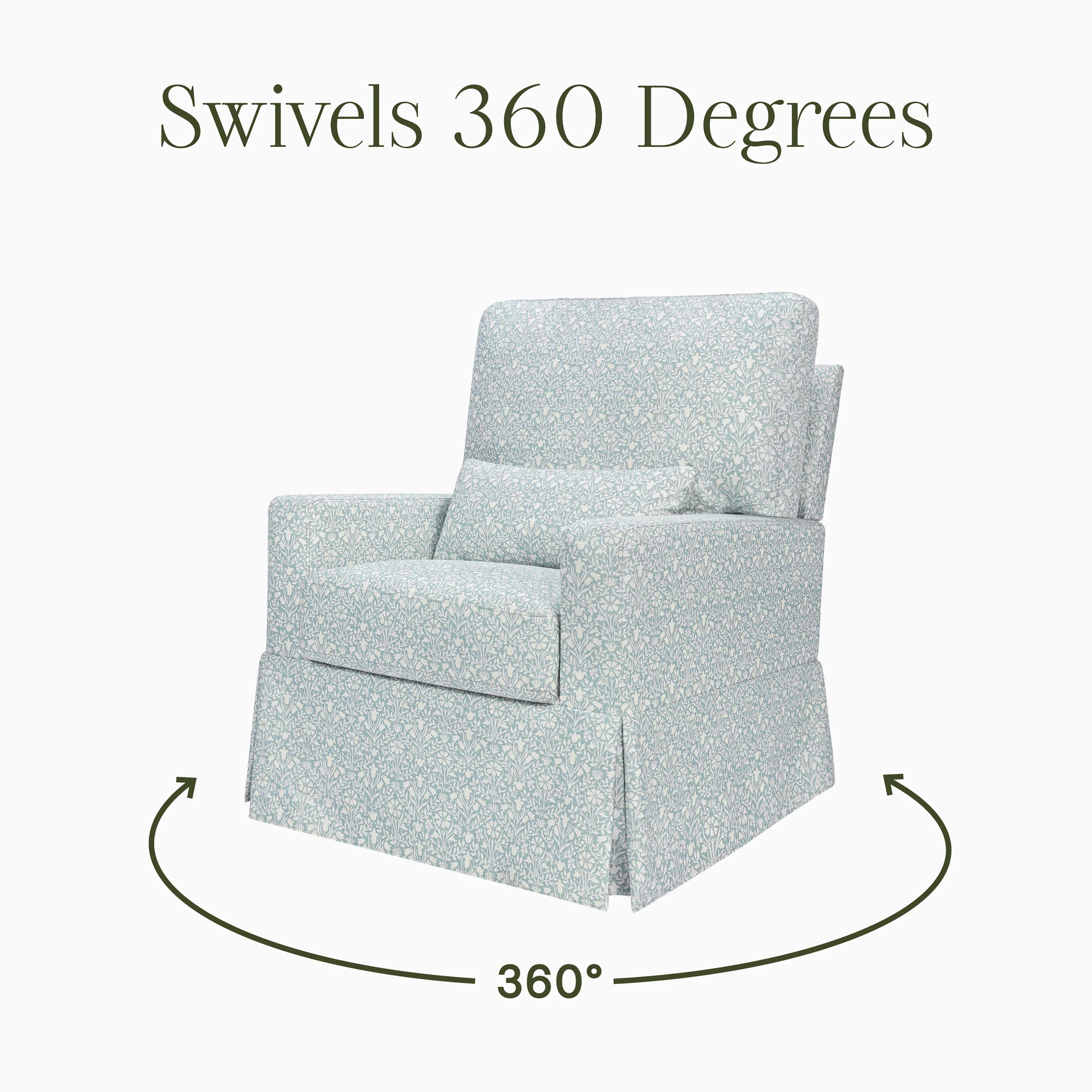 Morris & Co. x Namesake Crawford Pillowback Comfort Swivel Glider - Image 35