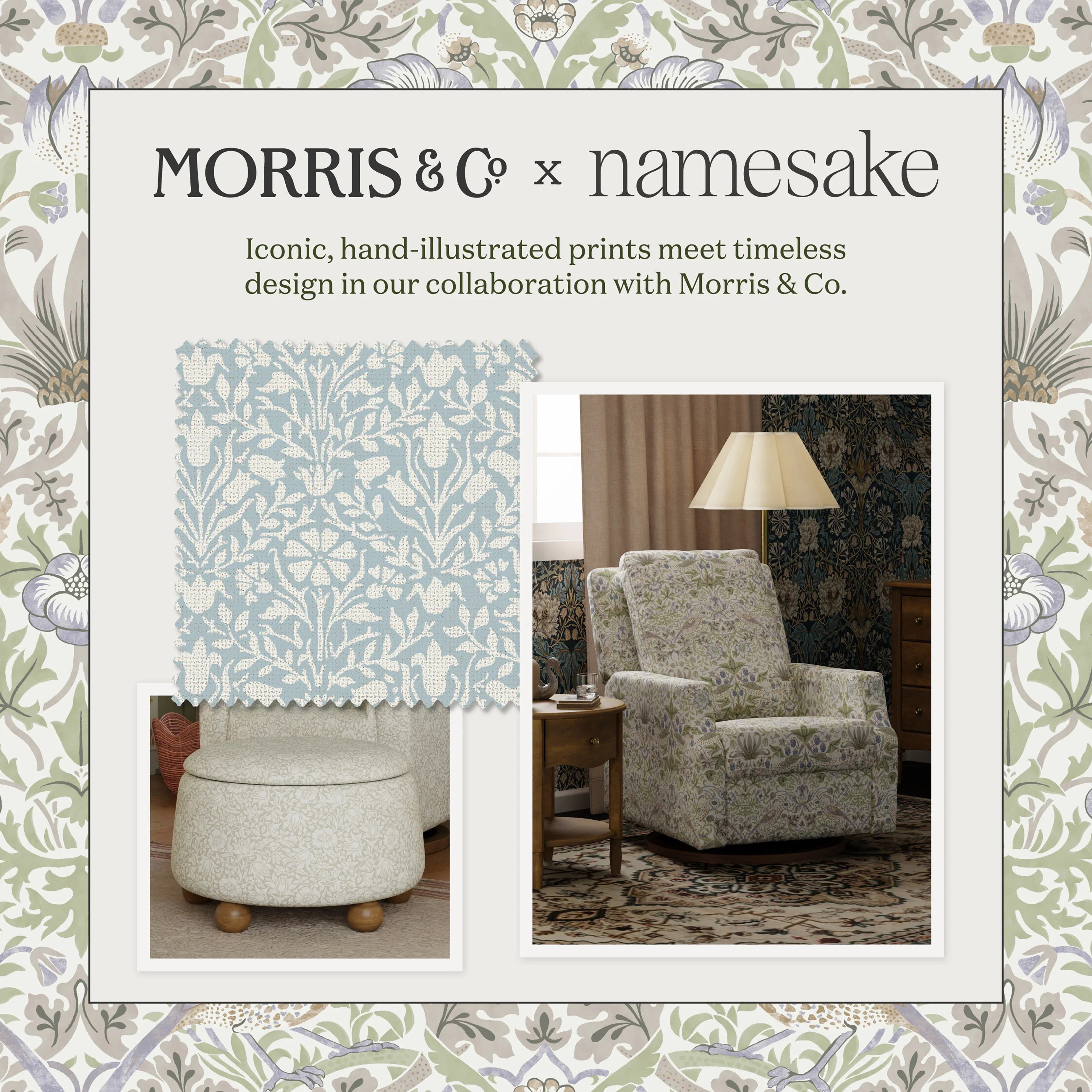 Morris & Co. x Namesake Crewe Recliner and Swivel Glider - Image 3