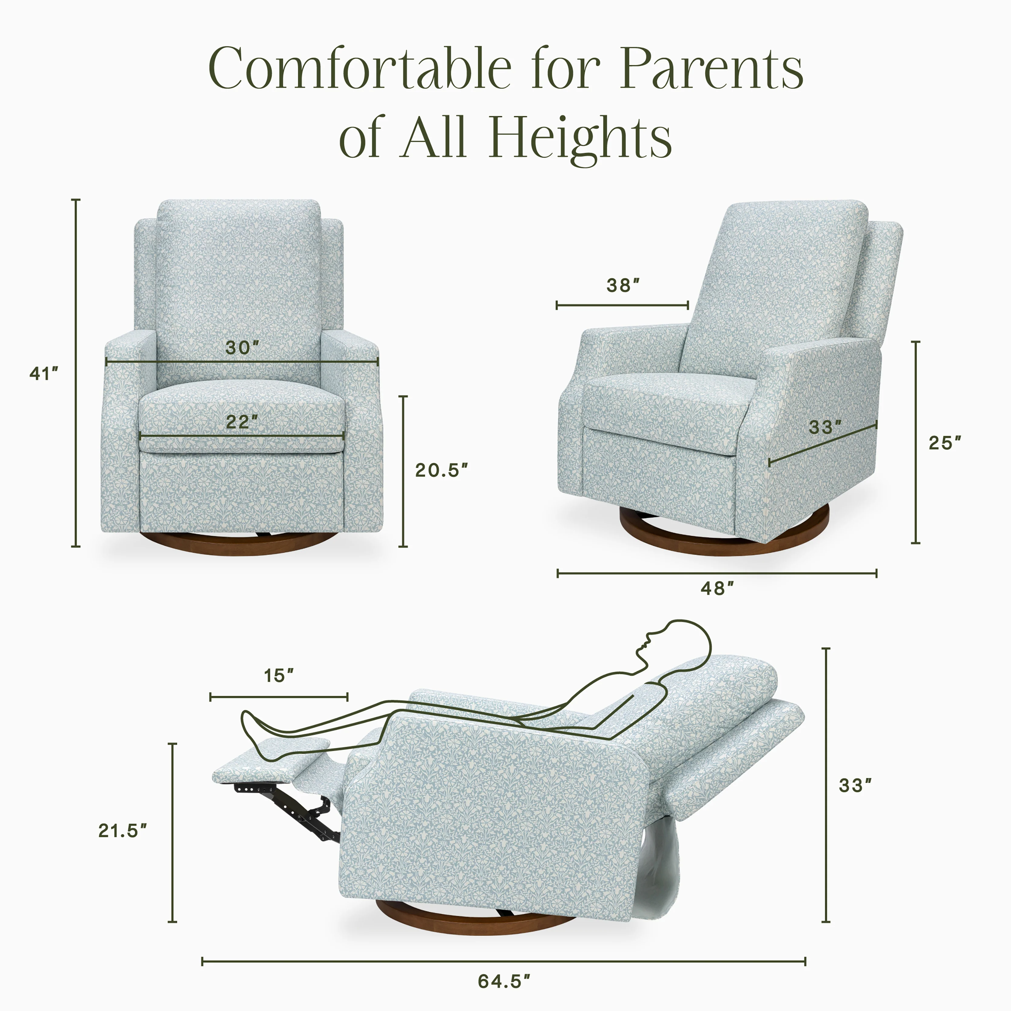 Morris & Co. x Namesake Crewe Recliner and Swivel Glider - Image 41