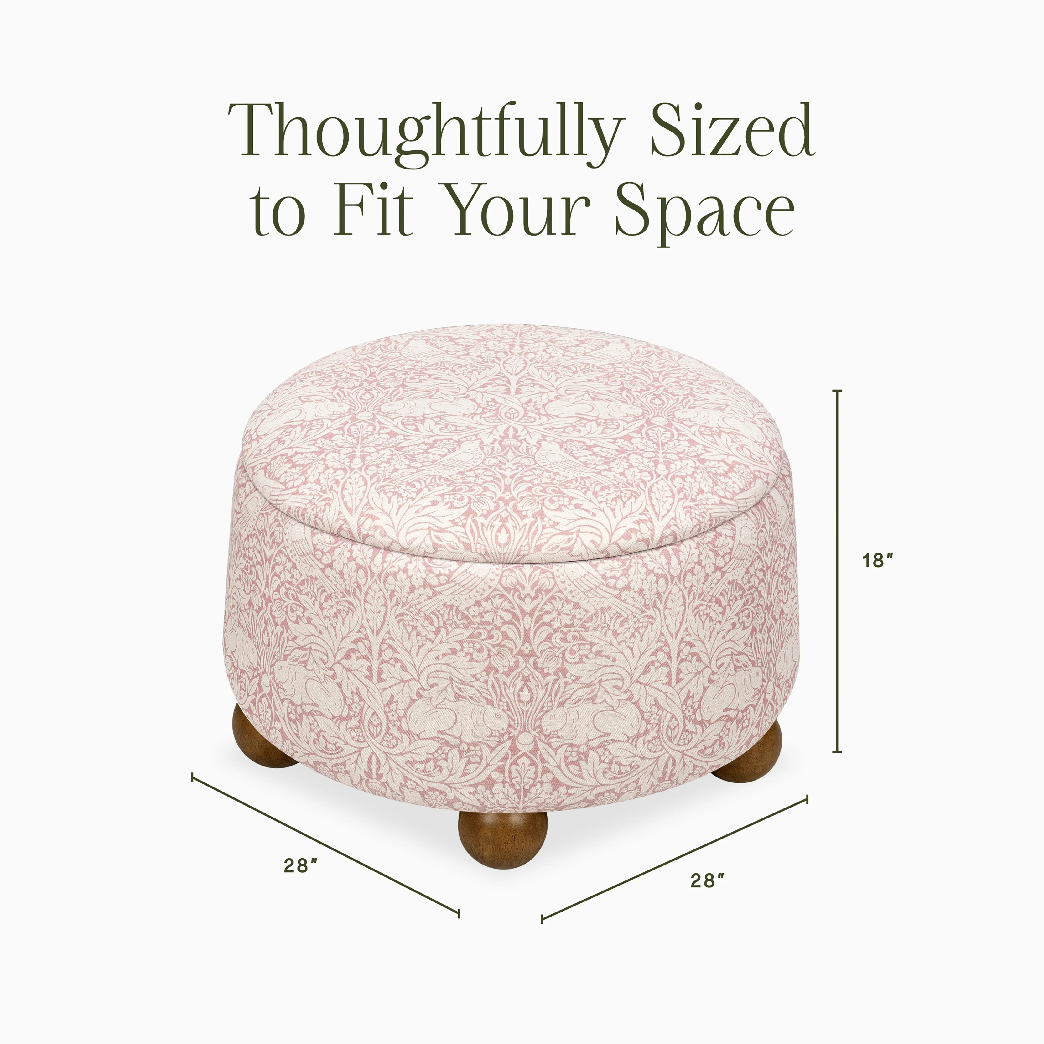 Morris & Co. x Namesake Tuffet Storage Ottoman - Image 36