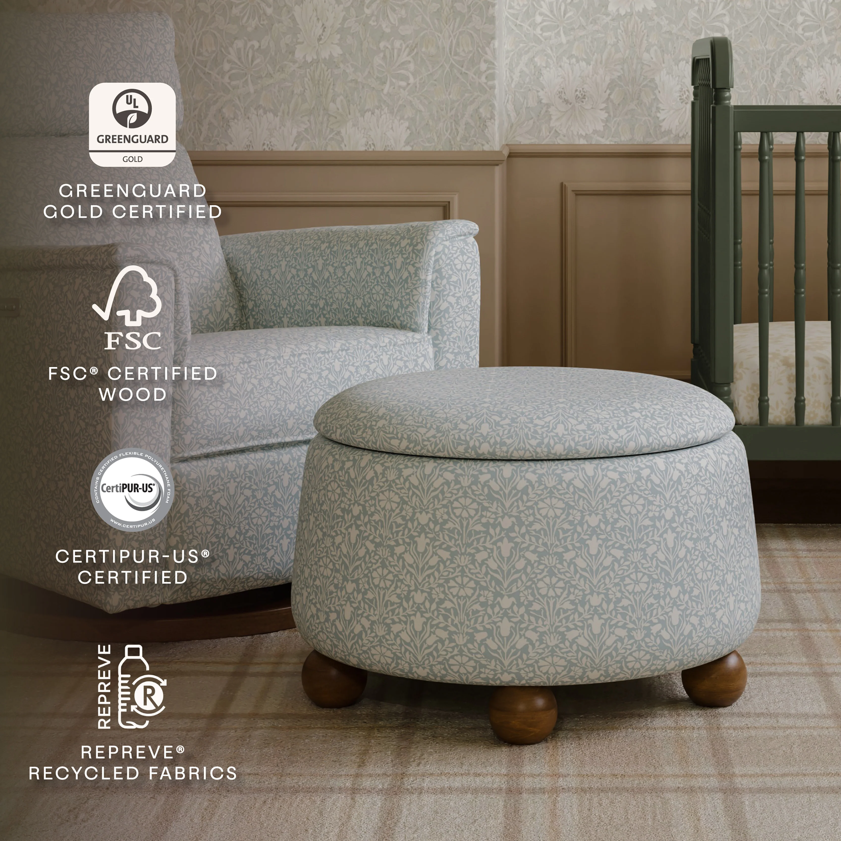 Morris & Co. x Namesake Tuffet Storage Ottoman - Image 44