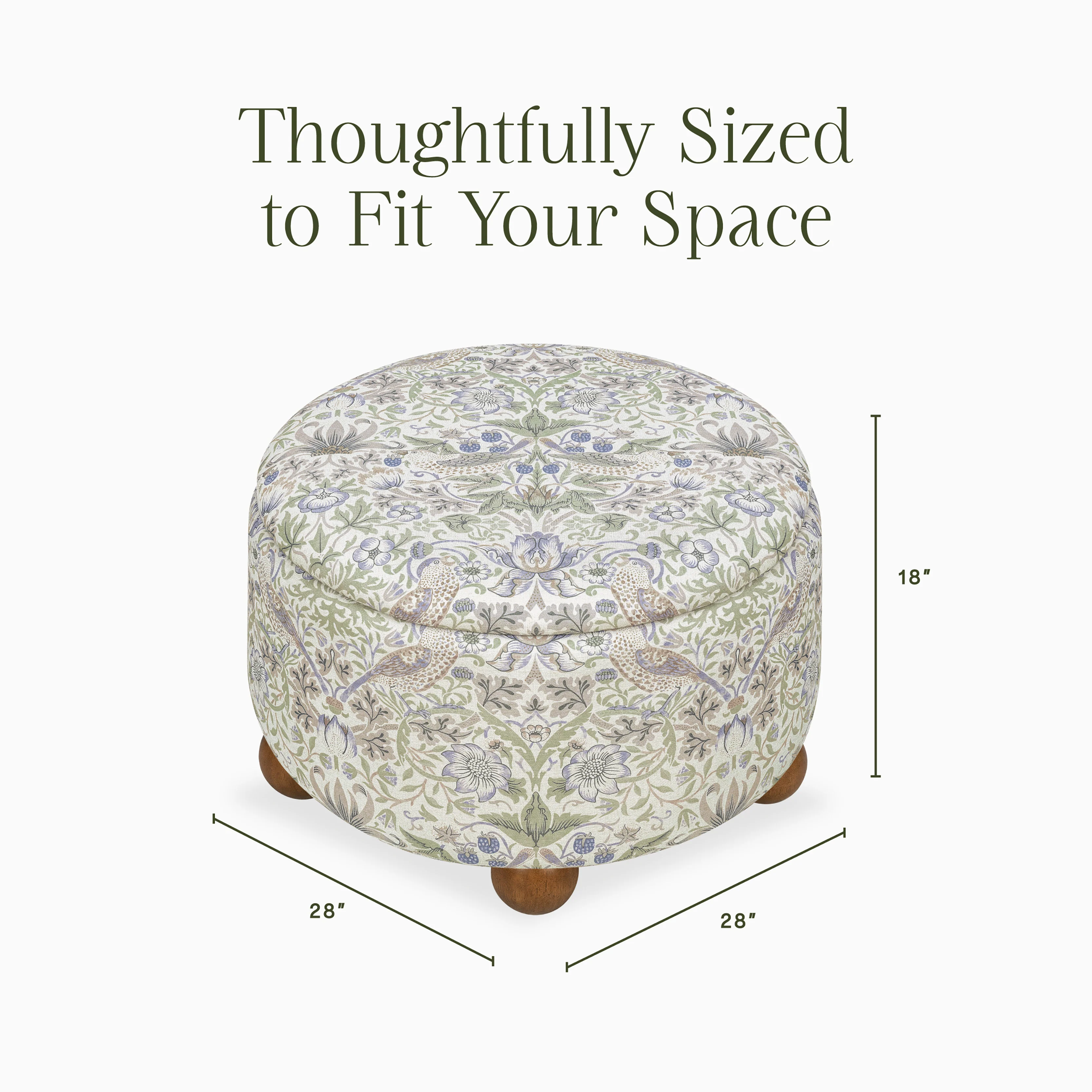 Morris & Co. x Namesake Tuffet Storage Ottoman - Image 7