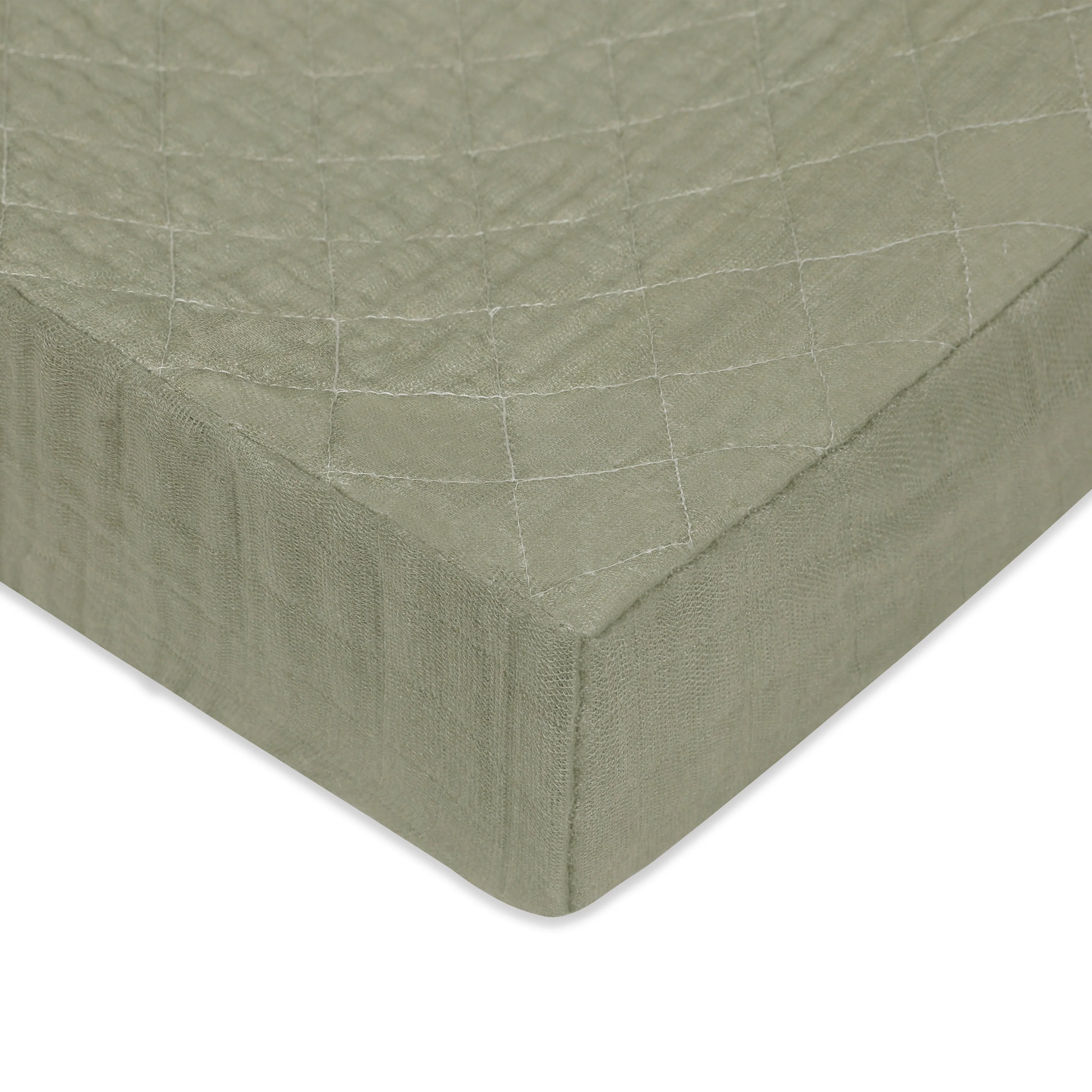 Quilted Changing Pad Cover in GOTS Certified Organic Muslin Cotton - Image 17