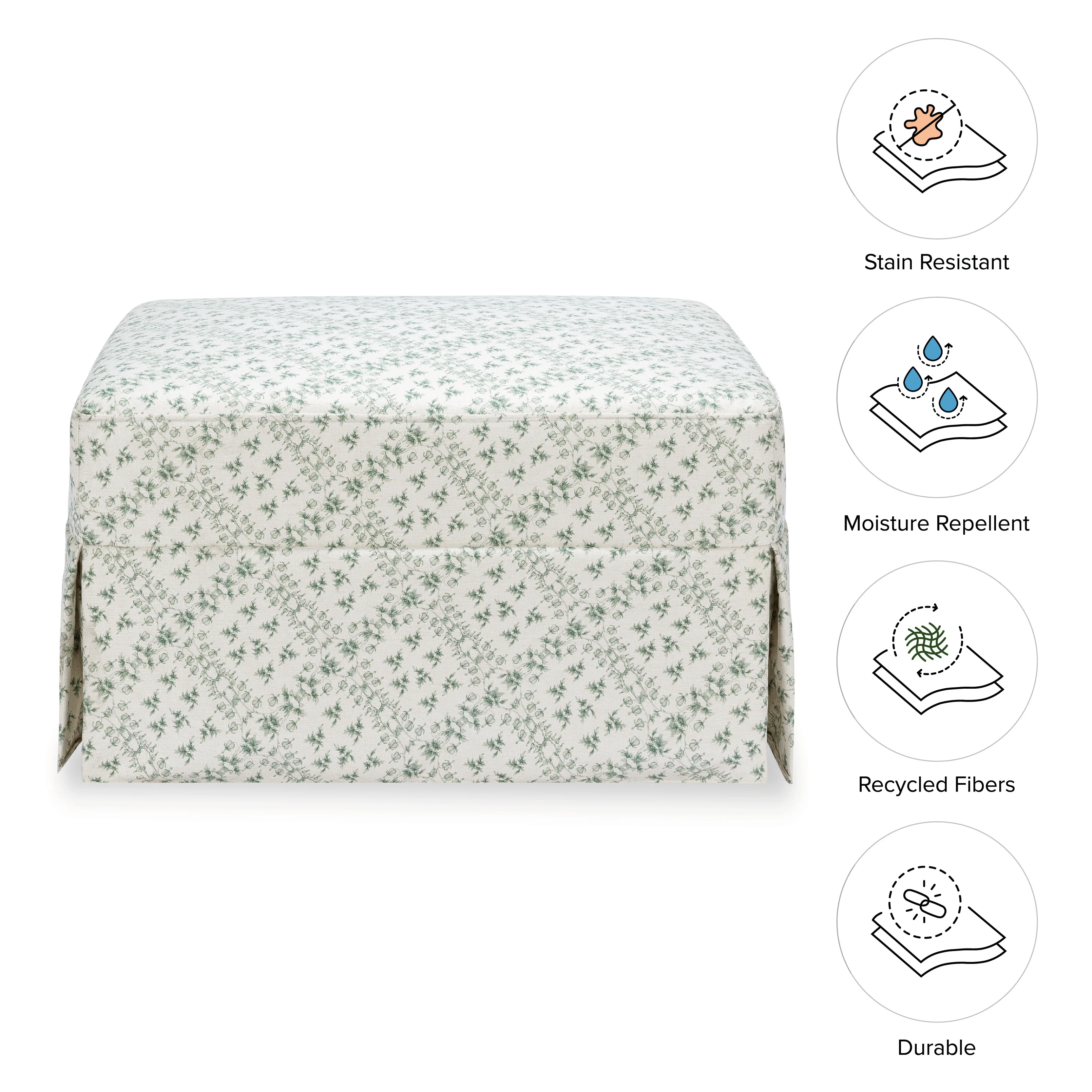Sarah Flint x Namesake Crawford Gliding Ottoman in Eco-Performance Fabric | Water Repellent & Stain Resistant - Image 4