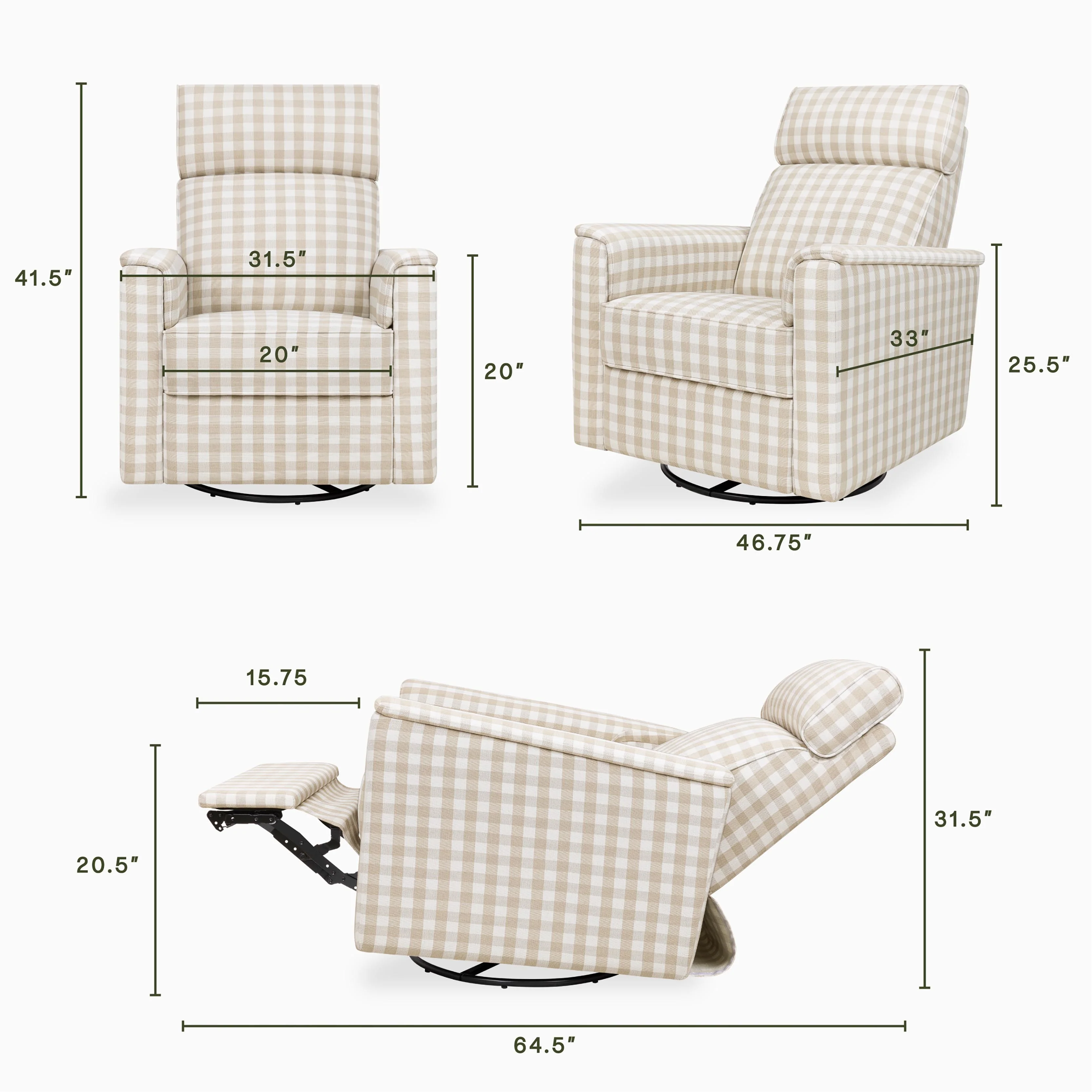 Willa Plus Power Glider Recliner w/ Power Headrest - Image 44