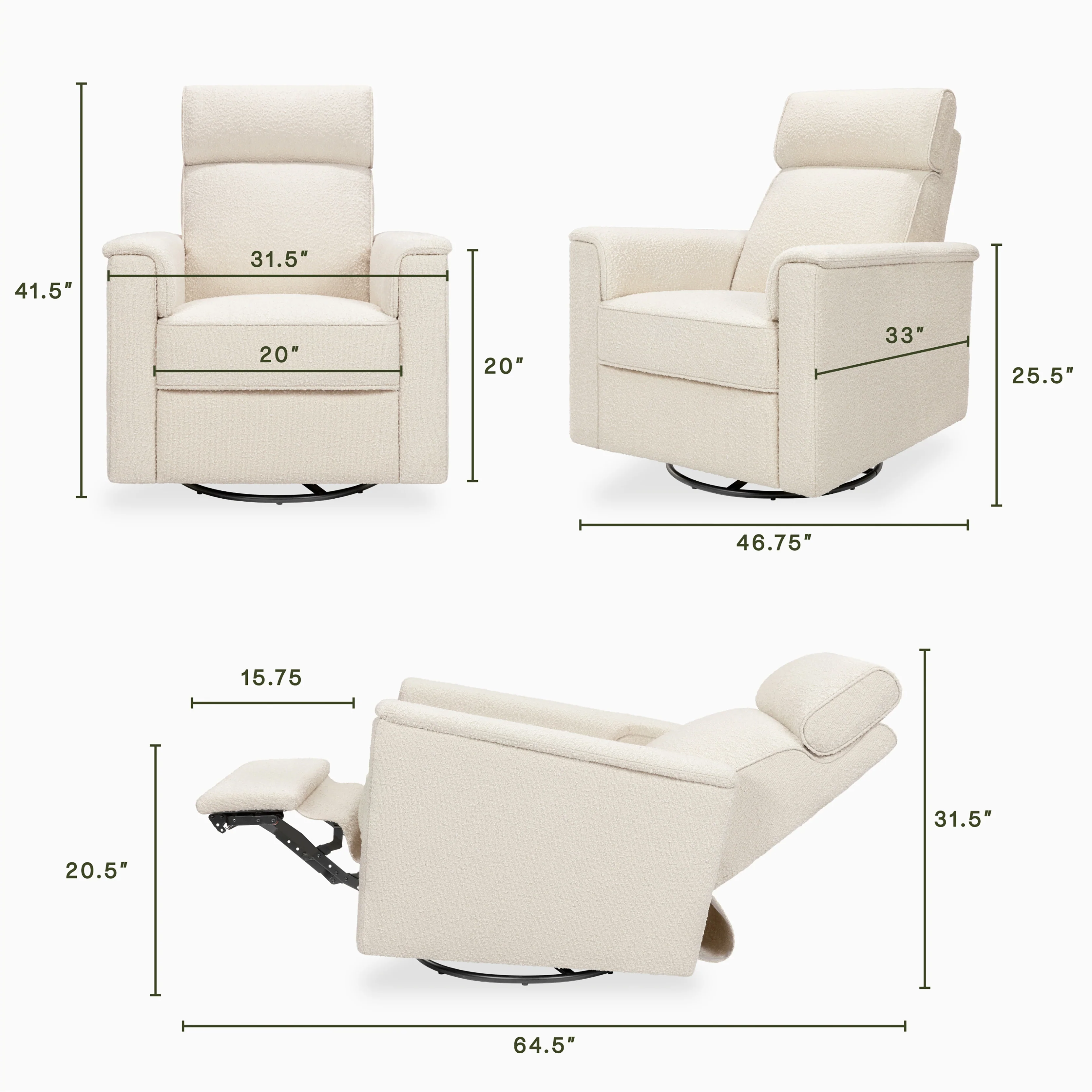 Willa Pro Power Recliner and Swivel Glider - Image 7